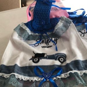 New set crochet top tea towels homemade